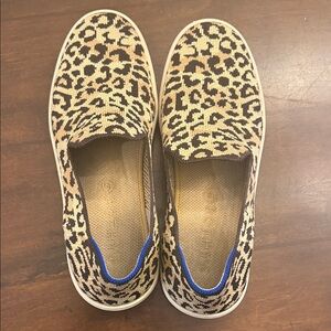 Rothy's Leopard Pattern Slip-On Sneakers